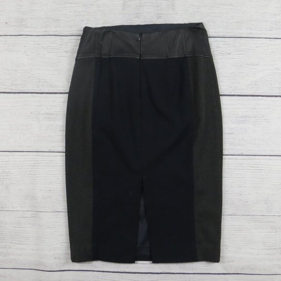 Express Navy and Gray Pencil Skirt - Picture 4 of 9